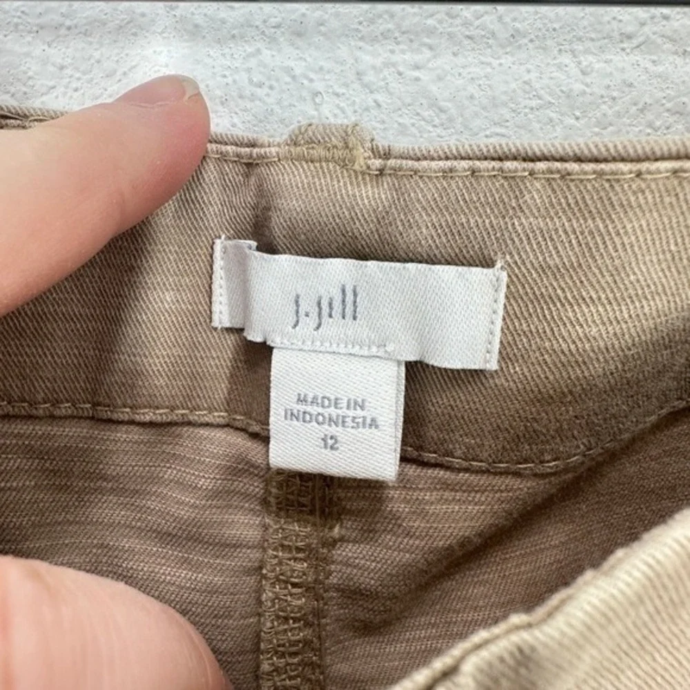 J. Jill Womens‎ Size 12 Khaki Utility Shorts Button Fly Cargo Pockets Casual NWT - Picture 4 of 11